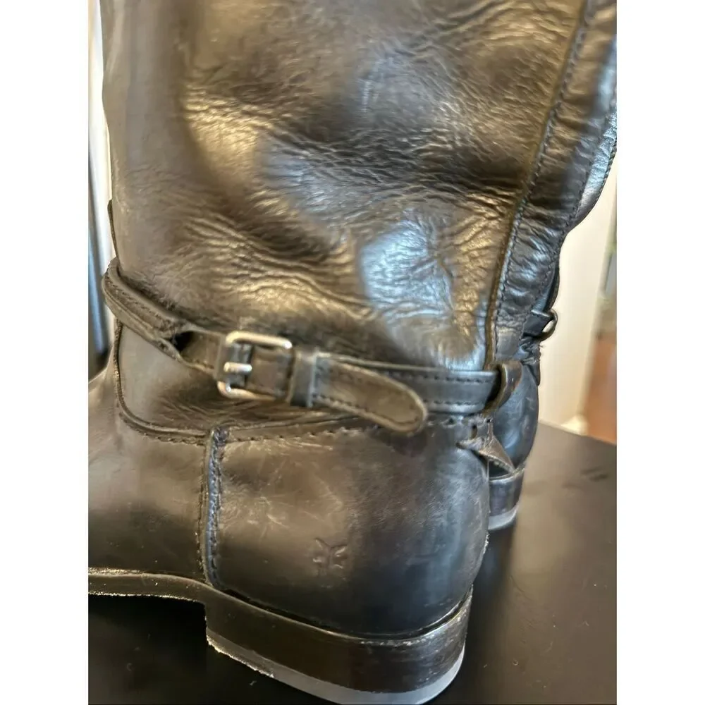 Frye Melissa black tall riding boot size 6